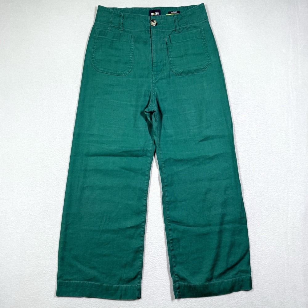 Maeve Anthropologie Pants Women 29 Colette Linen Stretch High Rise Wide Leg Pant